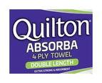 Quilton Absorba 4 Ply Paper Towel Roll Absorbent Double Length Kitchen 8 Pack