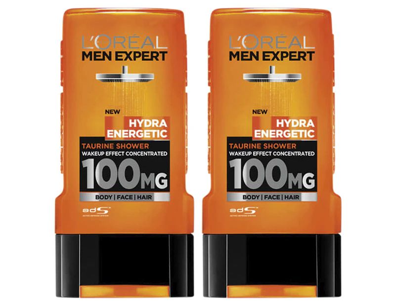 2 x L'Oréal Paris Men Expert Hydra Energetic Taurine Shower Gel 300mL