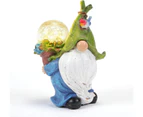 Garden Decorations,Garden Gnomes Outdoor Decor with Solar Lights LED, Resin Garden Statues and Figurines