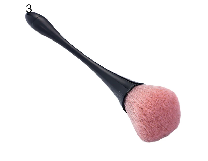 Soft Blush Nail Art Dust Cleaning Brush UV Gel Powder Removal Manicure Tool Black