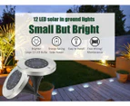 New 12 LED Solar Garden Lights Outdoor Inground Lights  Stainless Steel Buried Landscape Lights Waterproof