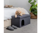 Dicor Large Charcoal Pet Ottoman For Dogs and Cats