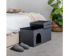Dicor Large Charcoal Pet Ottoman For Dogs and Cats