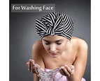 3 Pieces Shower Caps for Women, Waterproof Reusable Shower Hair Caps Elastic Hem Turban Shower Bath Caps