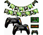 Video Game Party Supplies, Happy Birthday Gaming Banners & 2 Piece Game on Controller Aluminum Foil Balloons