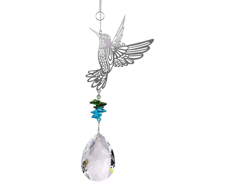 Hummingbird Hanging Suncatcher Crystal Glass Prisms Ornament Garden Home Decor Gift
