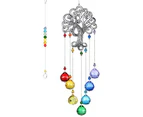 Crystal Glass Suncatcher Chakra Colors Ball Prism Tree of Life Window Hanging Ornament Rainbow Suncatcher