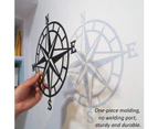 11 Inches Metal Decorative Nautical Compass Wall Decor, Living Room Bedroom Office Porch Garden Patio Signs Wall Hanging Art Beach Theme Home Decoration (B