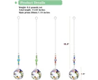 4 Pcs Crystal Suncatchers, Clear 30mm Crystal Ball Prism Pendants, Window Crystal Rainbow Maker Ornament Sun Catcher, Hanging Crystals for Windows Garden S