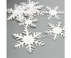 Winter Christmas Hanging Snowflake Decorations, 12PCS 3D Large Silver Snowflakes & 12PCS White Paper Snowflakes Hanging Garland for Christmas Winter Wonder