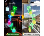 Pineapple Coconut Tree Wind Chimes Solar Wind Chime Garden Decor Summer sea Wind Chime Interesting Gifts for mom Family Friends