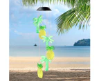 Pineapple Coconut Tree Wind Chimes Solar Wind Chime Garden Decor Summer sea Wind Chime Interesting Gifts for mom Family Friends