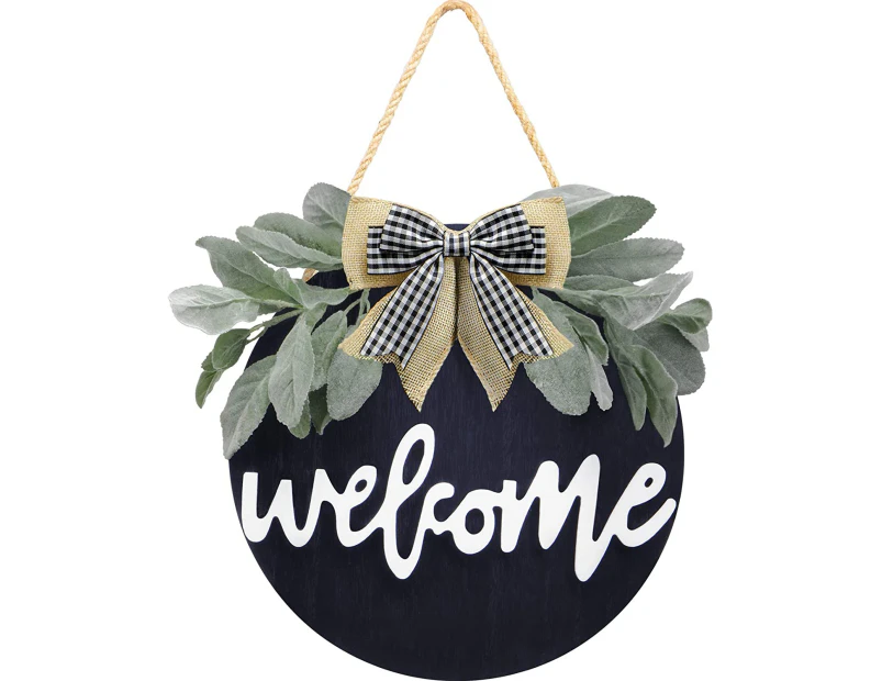 Welcome Wreath Sign for Farmhouse Front Porch Decor Welcome Home Sign Porch Hanging Housewarming for Home Decoration$Welcome Sign for Front Door, Front Doo