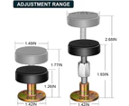 Adjustable Threaded Bed Frame Anti-Shake Tool, Headboard Stoppers, Bedside Anti Shake Tool for Beds Cabinets Sofas, 4PCS(27-114mm)