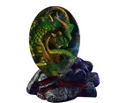 1 Set Fake Dragon Egg Transparent Exquisite Workmanship Fade-less Realistic Lava Dragon Egg Figurine for Home-Green