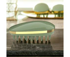Hair Scalp Massager Brush For Adult Kids, Silicone Shampoo Brush For Women Men - Without Handle Detangling Brush-Green
