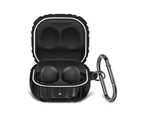 Earphone Case Anti-fall Full Protection Soft TPU Bluetooth-compatible Earbuds Protective Casewith Keychain for Samsung Galaxy Buds Live/Pro/2/2Pro - Black