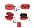 Orawway Protective Skin Dust-proof Non-fading Soft Bluetooth-compatible Earbud Waterproof Protective Cover for Sony WF-1000XM4 - Red