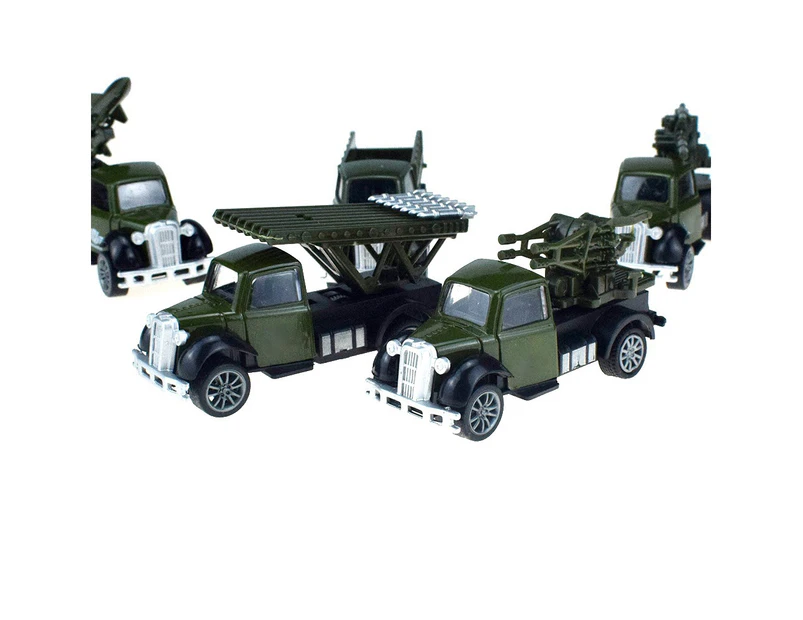 5Pcs Kids Diecast Mini Pull Back Alloy Military Car Truck Vehicle Model Toy Gift