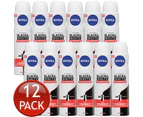 12 x Nivea Black & White Max Protection Anti-perspirant Aerosol Deodorant 250mL
