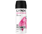 6 x Lynx Deodorant Body Spray Aerosol Anarchy For Her 165mL 48h Odour Protection