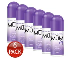 6 x Mum Dry Active All Day Anti Perspirant Deodorant Odour Protect Roll On 50m