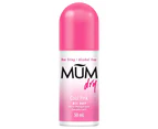 12 x Mum Dry Antiperspirant Deodorant Cool Pink Body Odour Protect Roll On 50mL