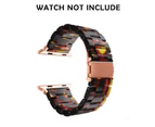 Compatible with Apple Watch Strap 38-40mm, Slim Resin Wrist Band Replacement Watch Band Accessory (Brown)
