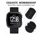 Fitbit Versa /2/Lite Replacement Band Fabric Watch Sports Strap Wristband Black