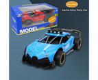 Inertia Car Toy Diecast 1:16 Scale Alloy Vehicle Model Toy Classic Interaction Toys Gift Simulation Racing Car Kids Pull Back Toy Christmas Gift - Blue