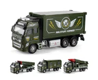 Children Alloy Pull Back Engineering Vehicle Military Truck Car Model Toy Gift - 4