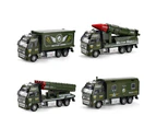 Children Alloy Pull Back Engineering Vehicle Military Truck Car Model Toy Gift - 4