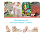 2 Pcs Kids Child Adjustable Non Slip Ankle Tendon Compression Brace Sports Dance Foot Support Stabilizer-Rose Red M