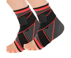 Sports Ankle Support, Adjustable Ankle Brace For Women And Men, Stabilize Ligaments-Red M