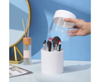 Makeup Brush Box Fashion Creative Portable Eye Shadow Loose Powder Brush Organizer for Home-White