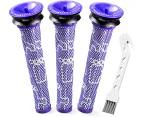 Pre Filters Replacement for Dyson V6 V7 DC59 Absolute Animal Motorhead Vacuum Replaces 965661 01 Complement Kit with 3 Pack Filters and 1 Cleaning Brush