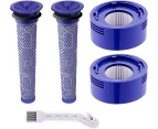 Filter for Dyson, Replacement Filter for Dyson V8 V7, 2pcs Pre Filter for Dyson V7 V8, 2pcs Post Filter for Dyson V7 V8 with Cleaning Brush Accessory Kit