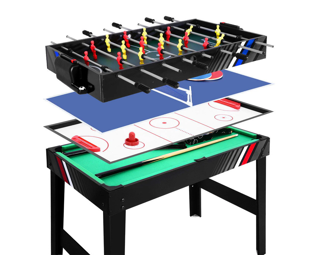 4FT 4-In-1 Soccer Table Tennis Ice Hockey Pool Game Football Foosball Kids Adult