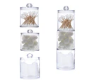 Makeup Organizer Round Clear Plastic Facial Puffs Cosmetic Organizer for Household-3#