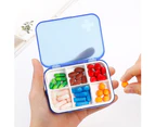 Portable 6 Cells Travel Damp-proof Pill Medicine Drug Storage Case Box Container-Pink