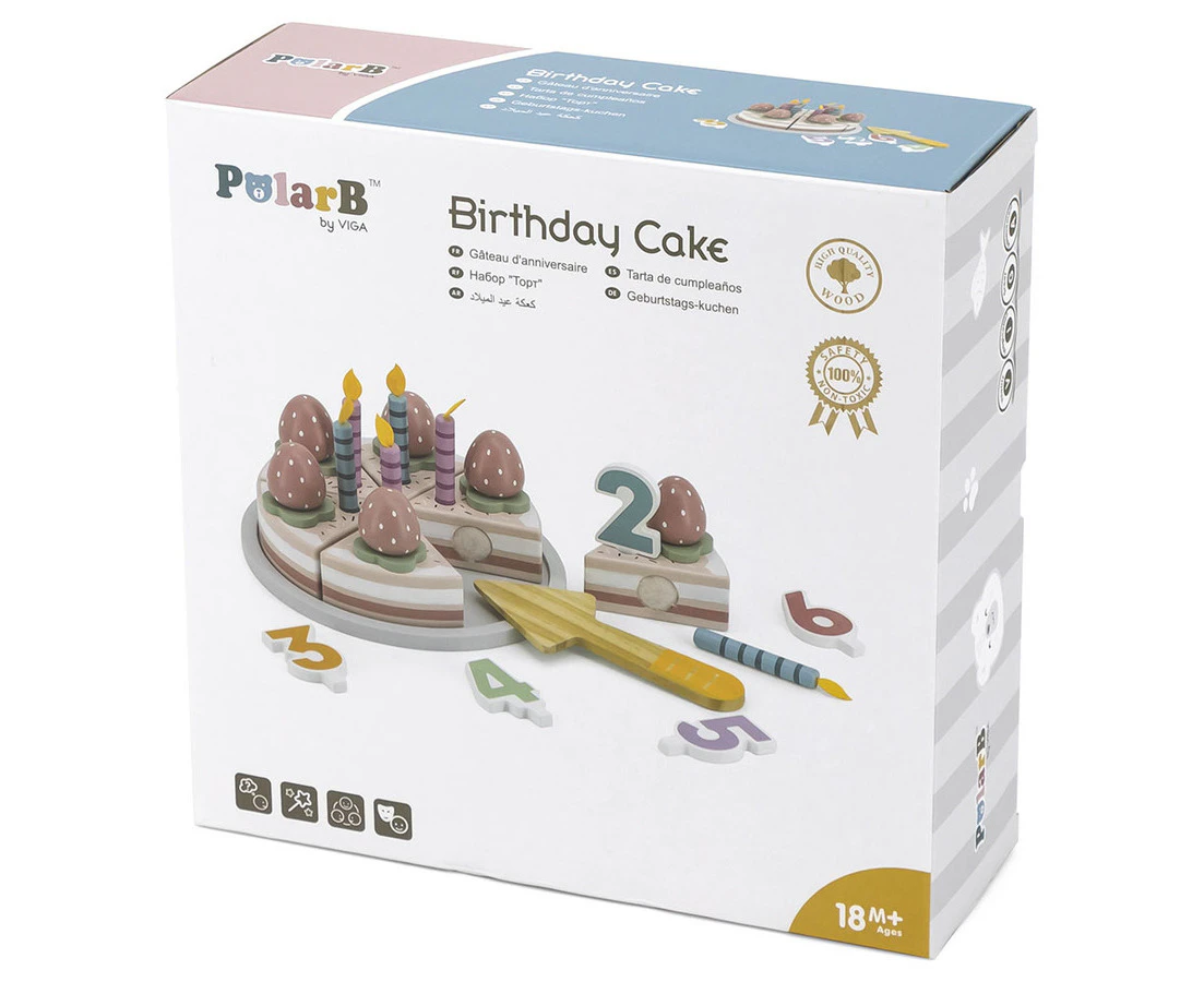 VIGA PolarB Birthday Cake Wooden Toy