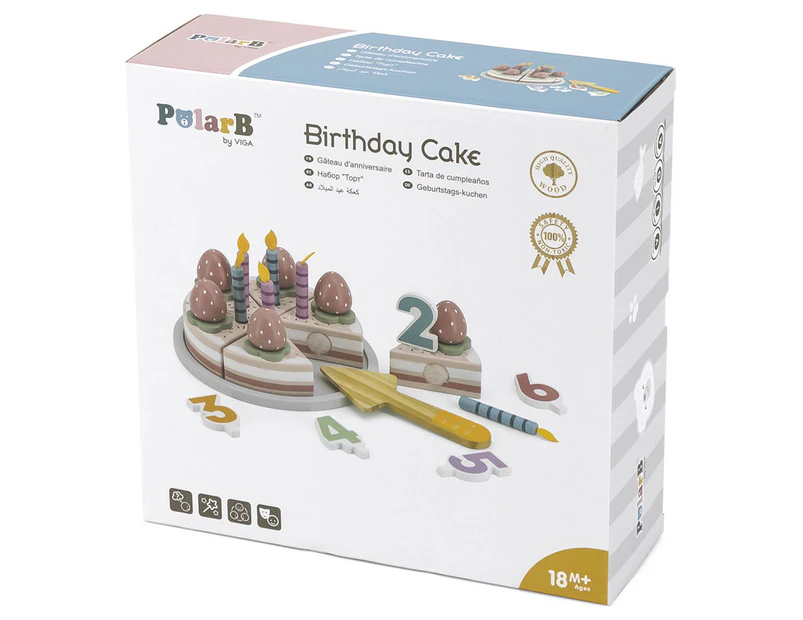 VIGA PolarB Birthday Cake Wooden Toy