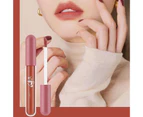 2g Liquid Lipstick Hydrating Not Dry Bright Gloss Matte Finish Light Texture Change Lip Color Cosmetics Tool Non-stick Cup Makeup Lip Glaze for Gift