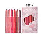 6Pcs/Set Lipstick Rotatable Matte Non-Pungent Not Greasy Non-irritating Beautifully High Concentrated Brighten Complexion Lip Pencil for Female