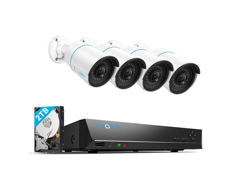 Reolink Security Camera System 8 Channel 5MP PoE IP CCTV RLK8-510B4-A