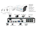 Reolink 8CH Outdoor Security Camera System 4K POE CCTV RLK8-810B6-A