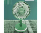 1 Set 500mAh USB Rechargeable 3 Speeds Desk Fan Non-slip Stable Base Easy to Carry Fast Cooling Ultra Quiet Mini Fan for Office - Green