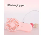 Mini Fan Phone Holder Function Strong Wind Lightweight Mini Electric Table Cooling Fan for Summer - Pink