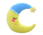 Plush Pillow Soft Cute Fully Stuffed Cozy Touch Sleeping Accompany Cartoon Doll Sofa Ornament Cartoon Moon Doll Throw Pillow Plush Toy Birthday Gift - Yellow