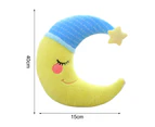 Plush Pillow Soft Cute Fully Stuffed Cozy Touch Sleeping Accompany Cartoon Doll Sofa Ornament Cartoon Moon Doll Throw Pillow Plush Toy Birthday Gift - Yellow